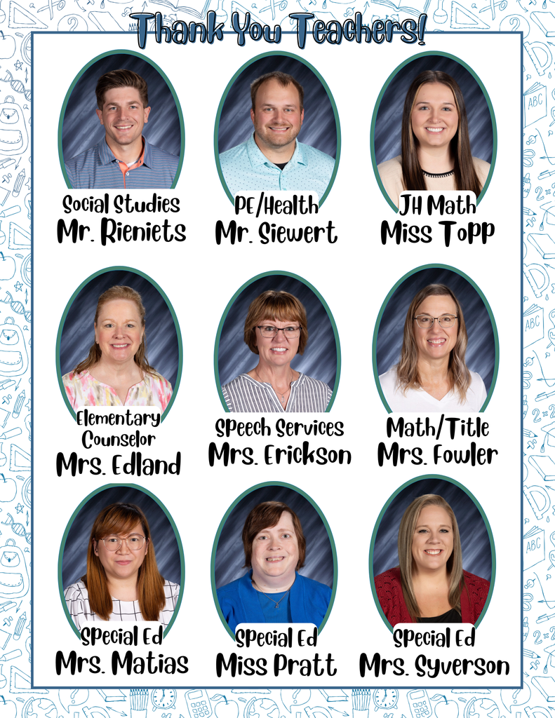 Thank You Teachers.  Photos of GCC JH/HS/SE Teachers