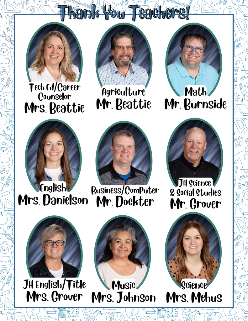 Thank You Teachers.  Photos of GCC JH/HS Teachers
