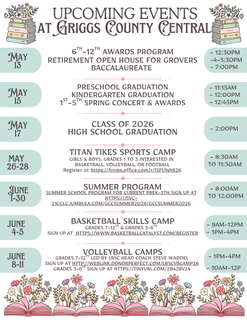 Upcoming Events at GCC (see message for details)