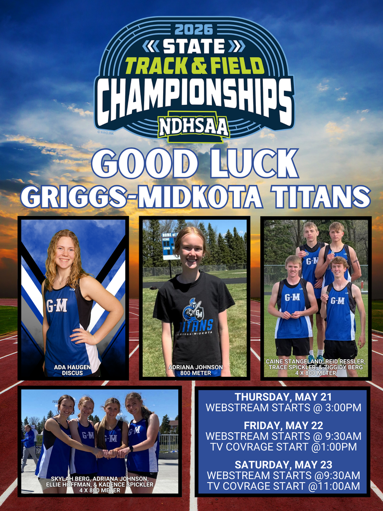 Good Luck G-M Titans at the2026 State Track & Field Championships. Pics of State Qualifiers