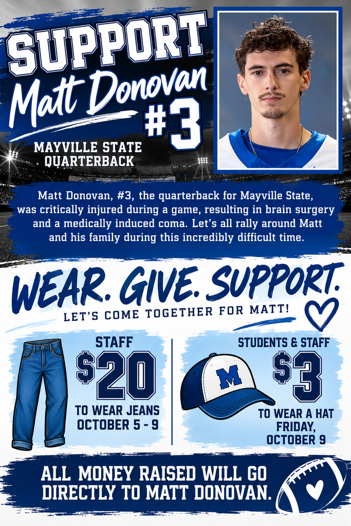 Support Matt Donovan #3 Mayville State Quarterback