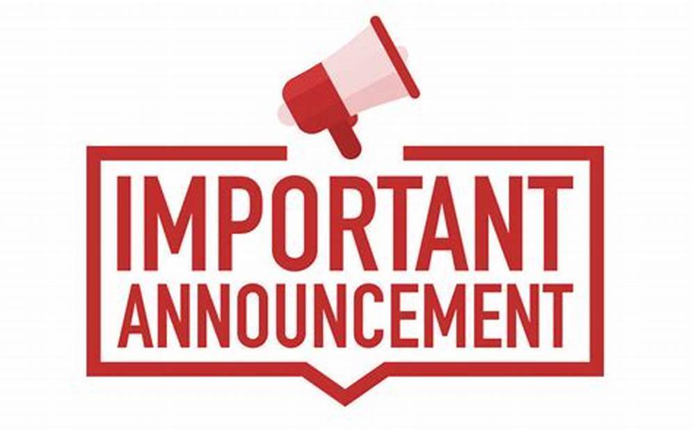 Important Announcement