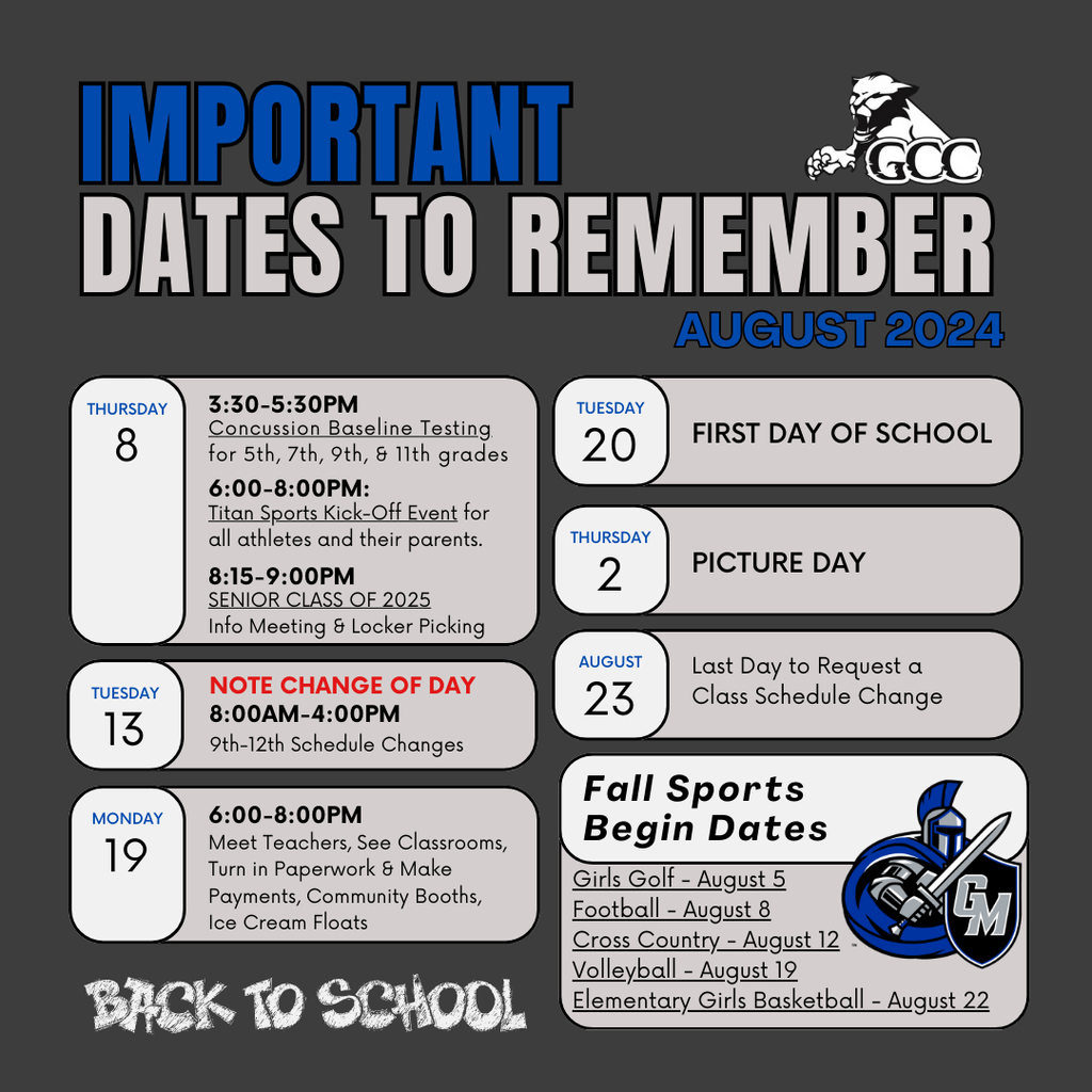 Important Dates