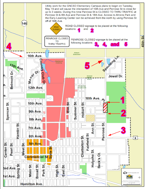 map of Grinnell