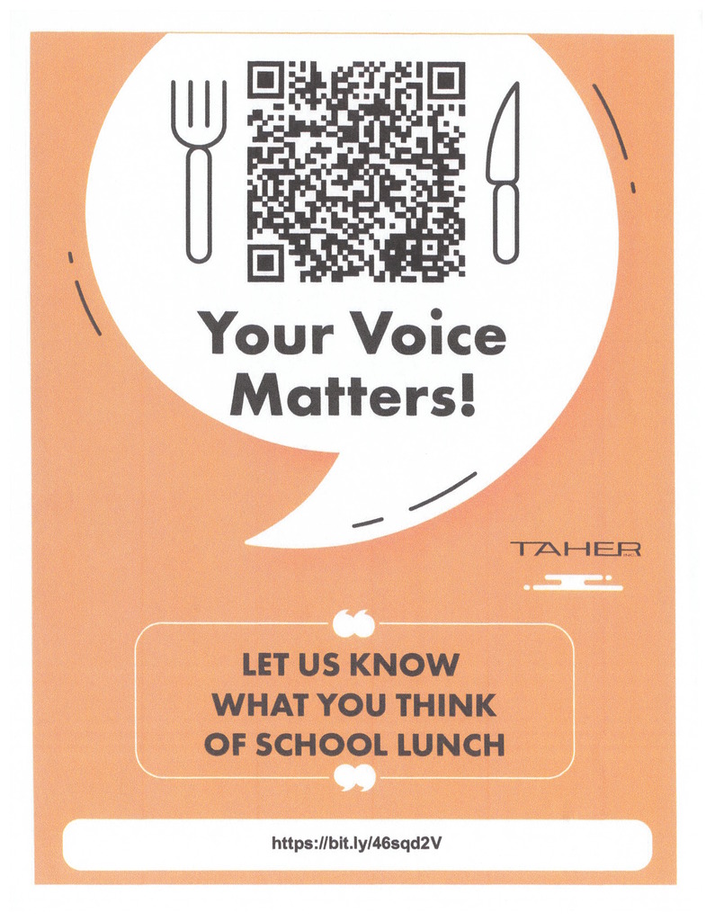 your voice matters school lunch survey