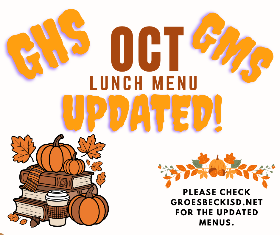 Oct Menu Update