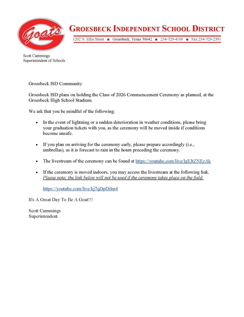graduation letter