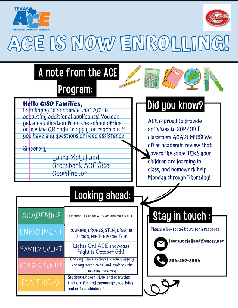 ACE Enrollment Info