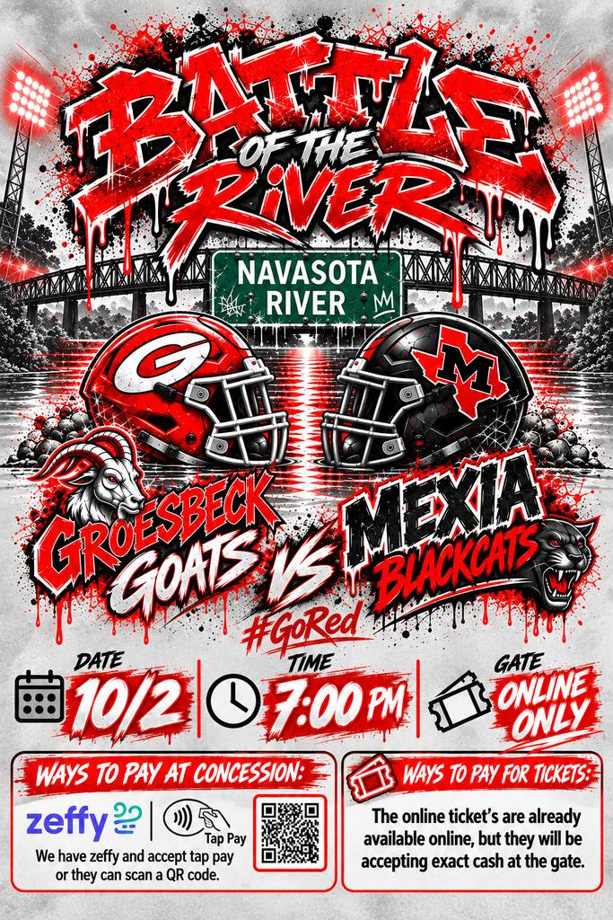 Battle of the River football helmets