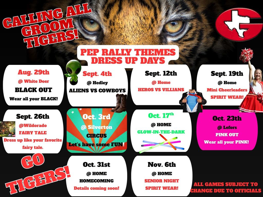 Pep Rally Themes