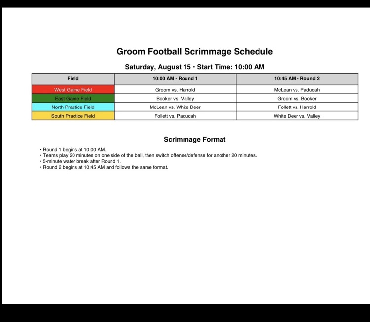 tiger scrimmage schedule