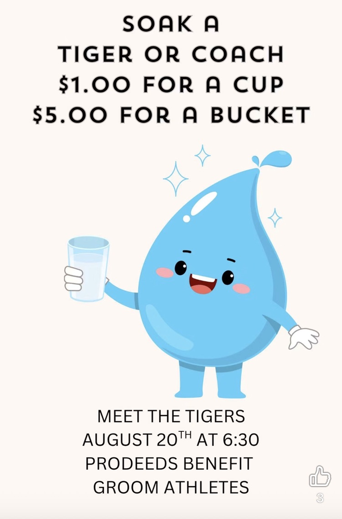 water fundraiser $1 for cup $5 for a bucket 