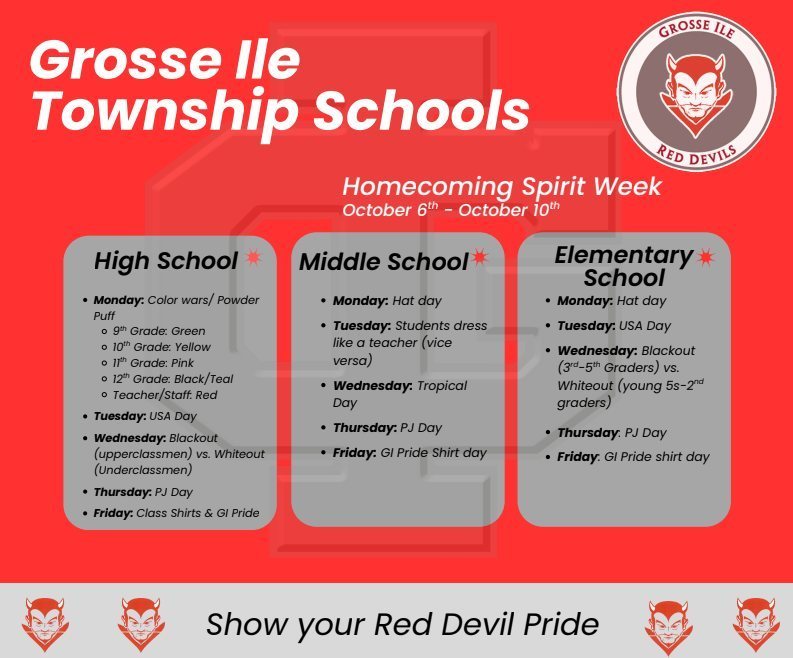 Spirit Week October 6-10