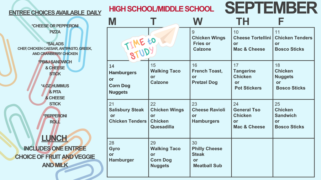 Lunch Menu