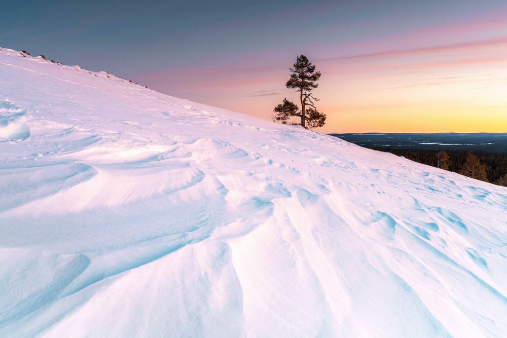 snow scene on a mountain