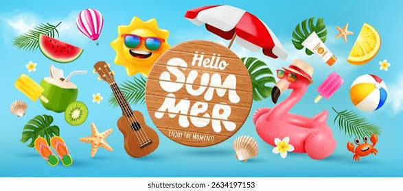 Summer themed objects