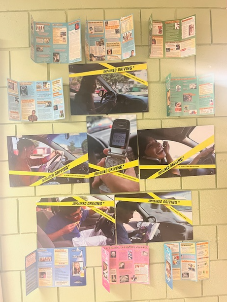 Posters on no texting and driving