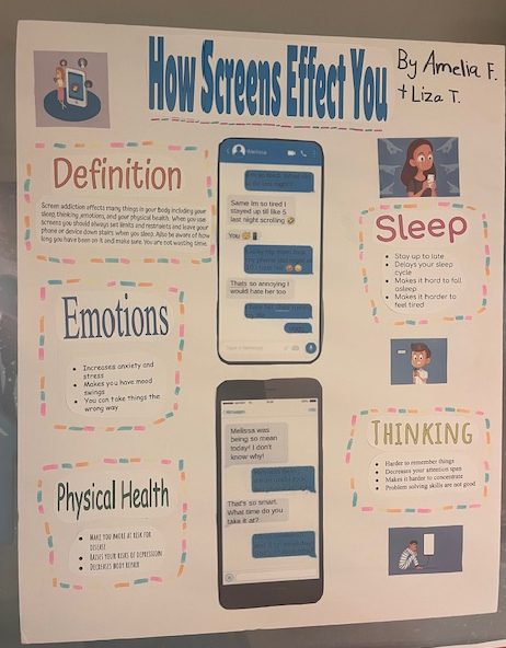 A poster on how screens affect people