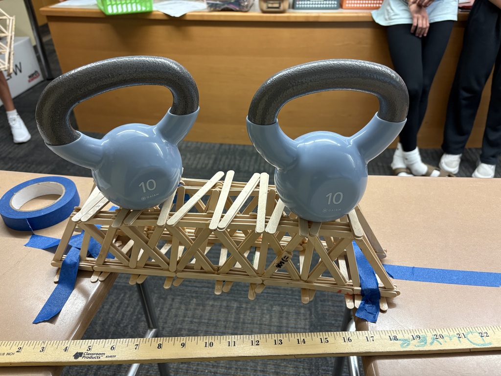 Truss Bridge holding 20lbs.