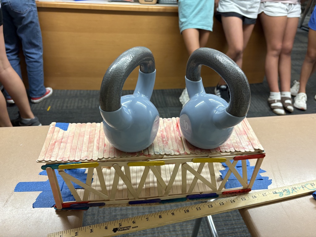 Truss Bridge holding 20lbs.
