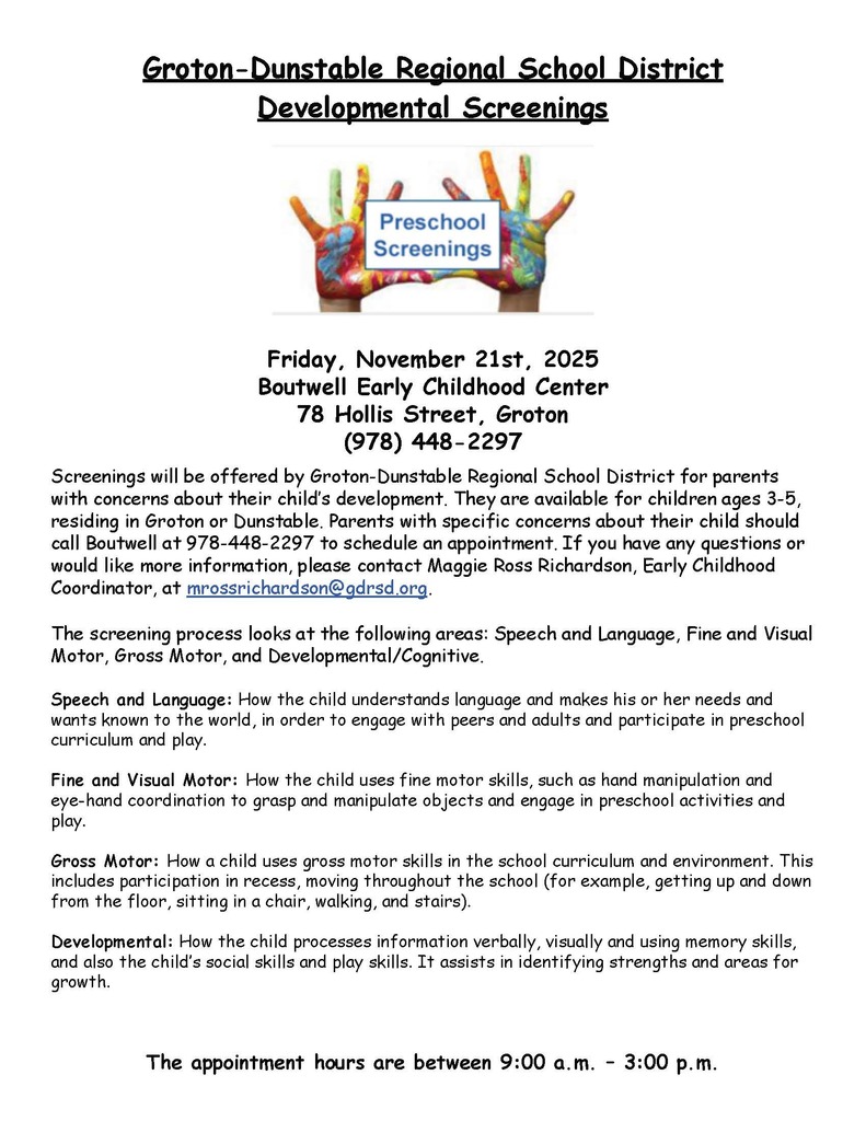 Preschool Screenings