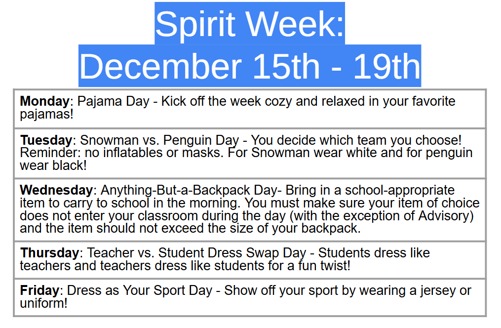 Spirit Week