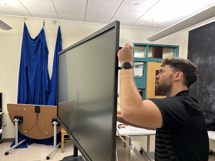 Mr Bisbee installing  