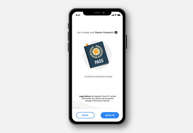 photo of iphone with raptor pass