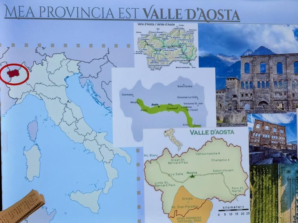 slide presented in latin class of Italy. 
