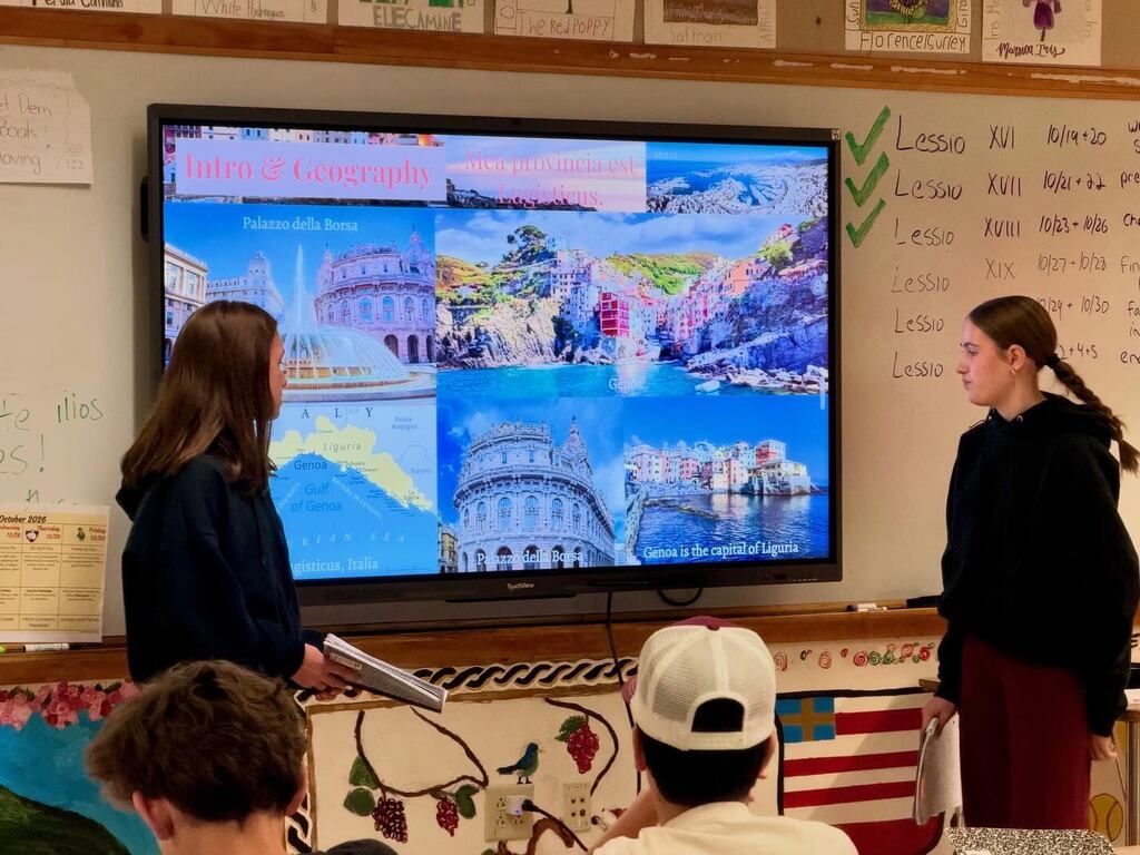 students present in Latin class.