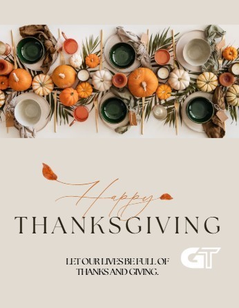 Happy Thanksgiving. Let our lives be full of thanks and giving.