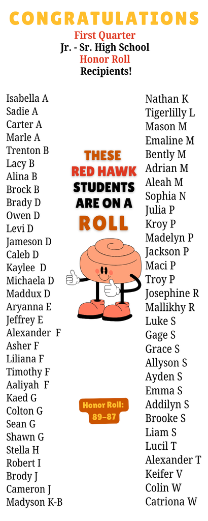 Q1 2025-2026 Honor Roll