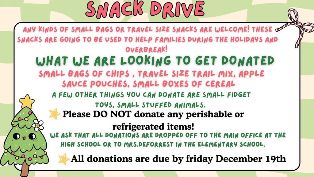 Groton CSD Snack Drive