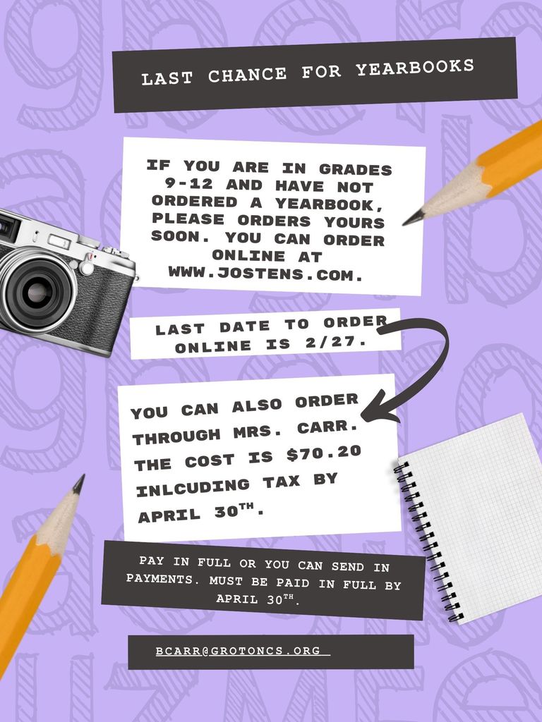 Last chance for high school yearbooks