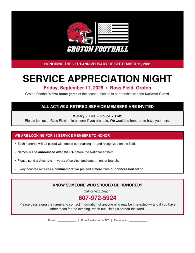 Service Appreciation Night