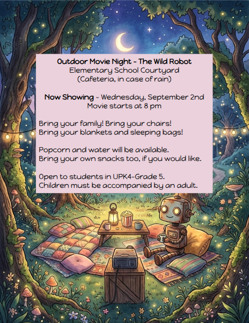 Outdoor Movie Night, September 2nd