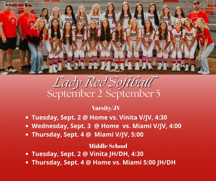 softball schedule