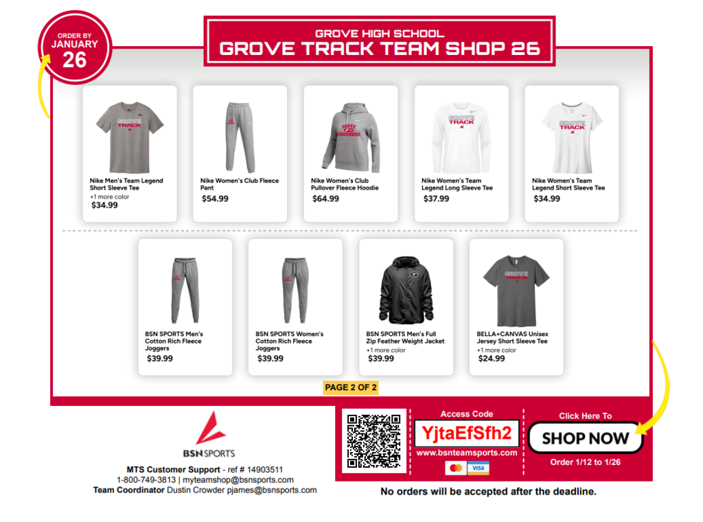 Grove Track Team Shop 2