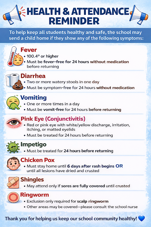 Health and Attendance Reminder