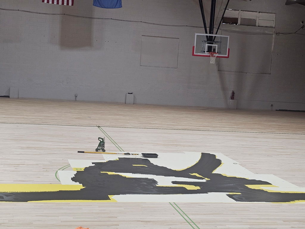 Middle School Gym Foor Refinish