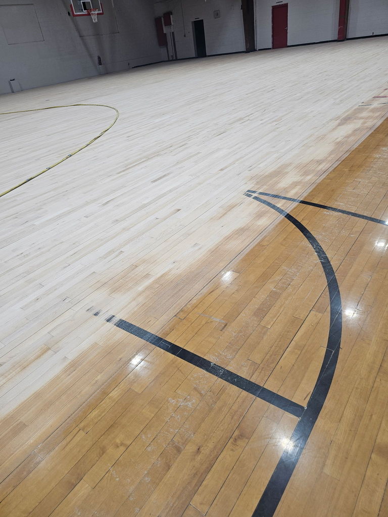 Middle School Gym Foor Refinish