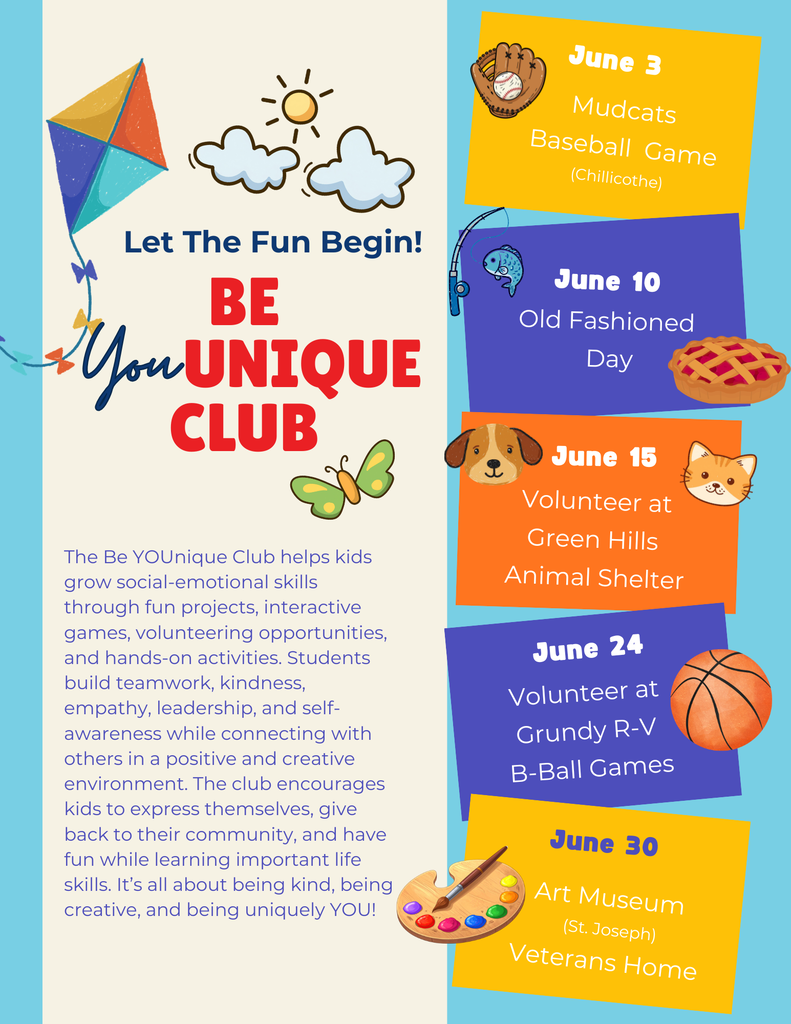List if Be YOUnique Summer 2026 Activities 