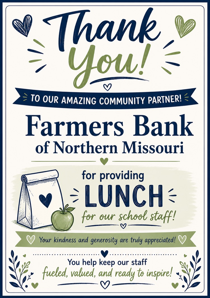Thank you Farmers Bank for providing our staff lunch!