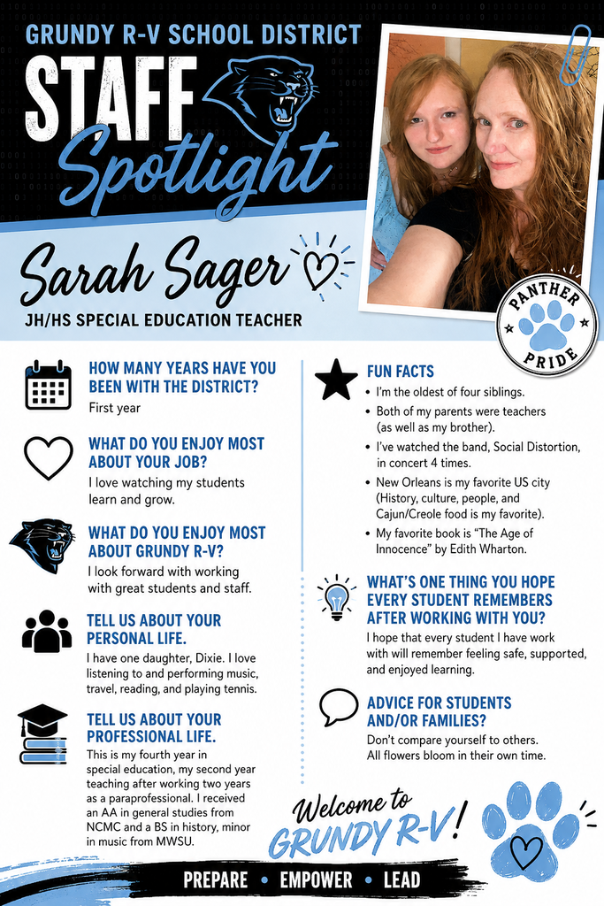 Ms. Sager - New Teacher