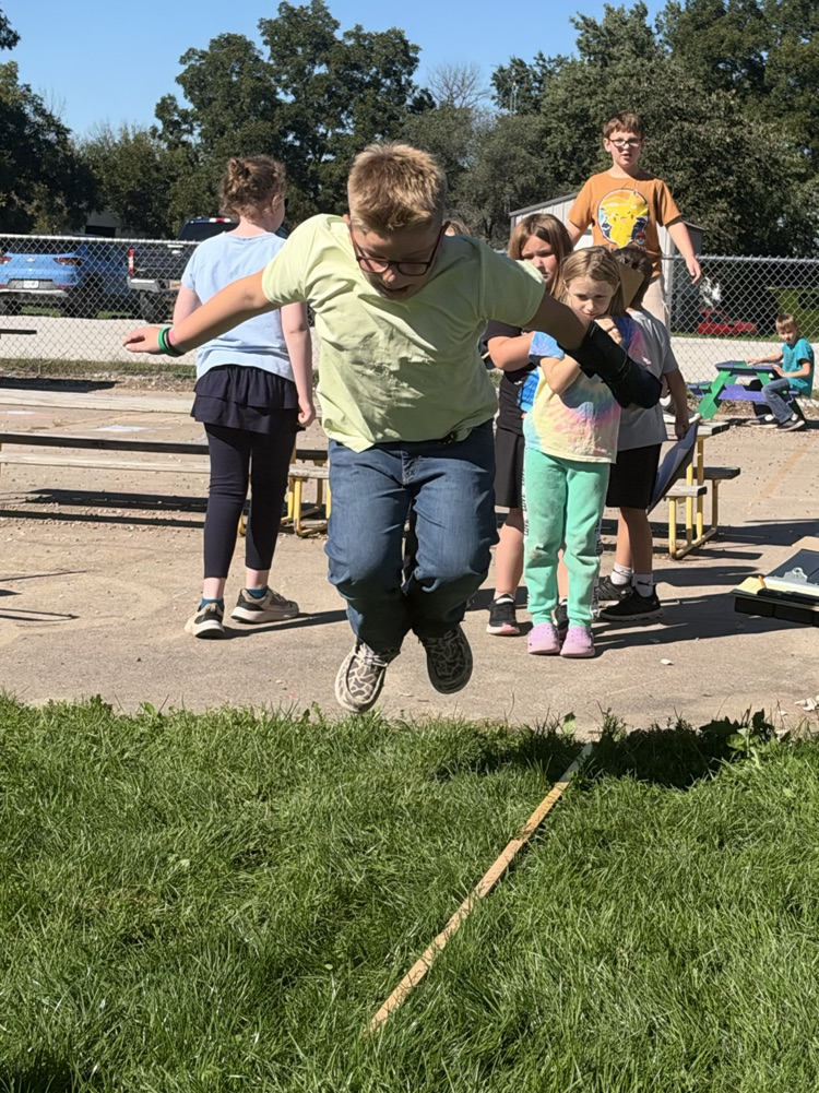 student jumping