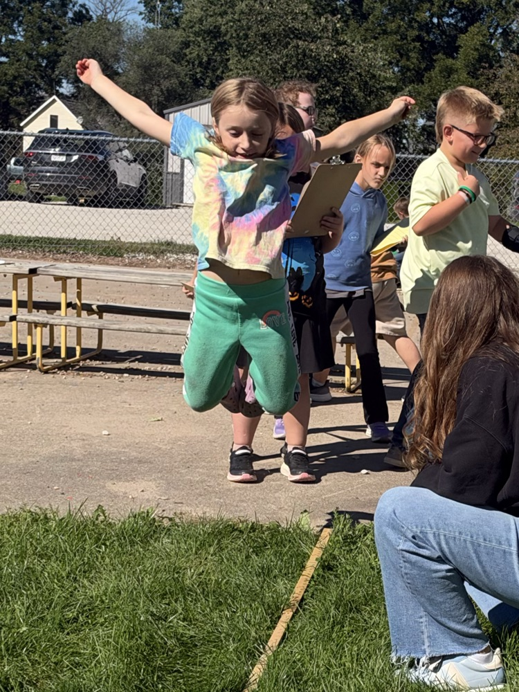 student jumping