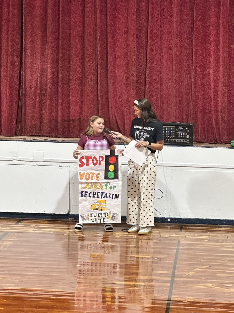 Students participating in our student council assembly! 