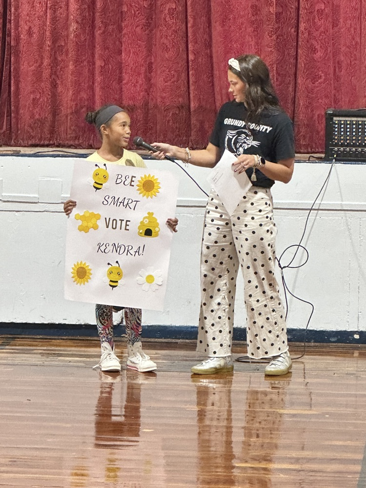 Students participating in our student council assembly! 