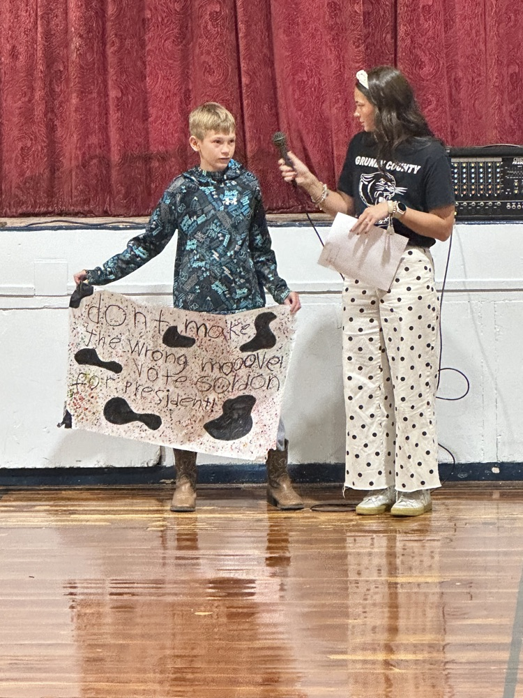 Students participating in our student council assembly! 