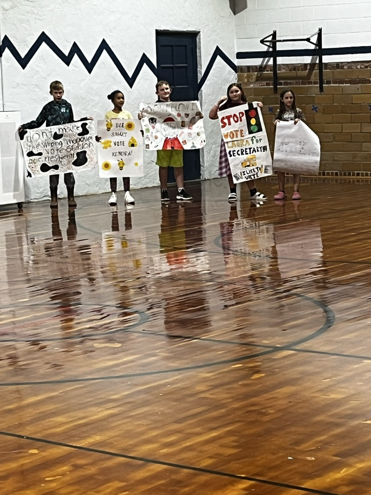 Students participating in our student council assembly! 